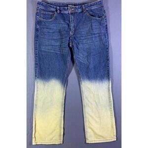 Imperious Delf Trading Inc Men's Vintage Faded Bleach Wash Jeans Size 40x32